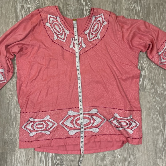 Pink and white boho set with draw string skirt - Picture 2 of 5